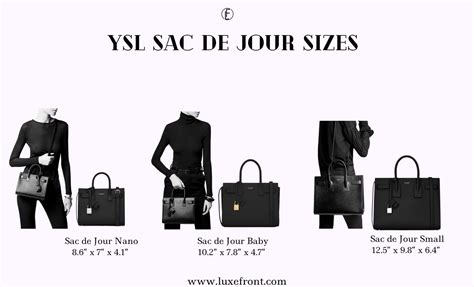 ysl bag sac de jour size|YSL sac de jour sizes.